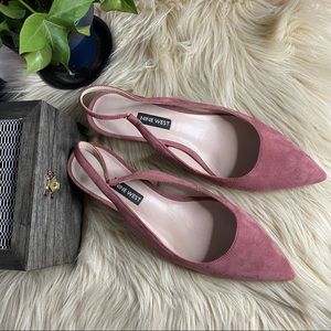 Nine West Kitten Heeled Sling backs